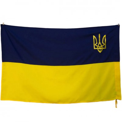 Прапор України з гербом 150х90 см Kirasa (Арт.KI305)
