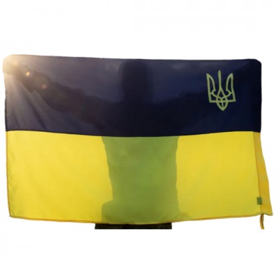 Прапор України з гербом 150х90 см Kirasa (Арт.KI305)