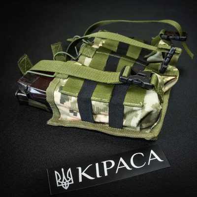 Підсумок під 6 магазинів АК Kirasa з кордури піксель (KI243)
