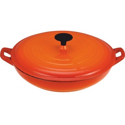 Сковорода чугунная WOK с крышкой (31см) Vitesse