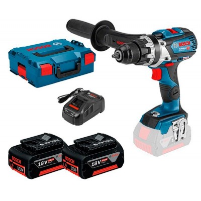 Аккумуляторная дрель-шуруповерт Bosch GSR 18V-85 C + 2 акб 5 Ah + зу GAL 1880 CV + L-Boxx 136 (06019G0100)