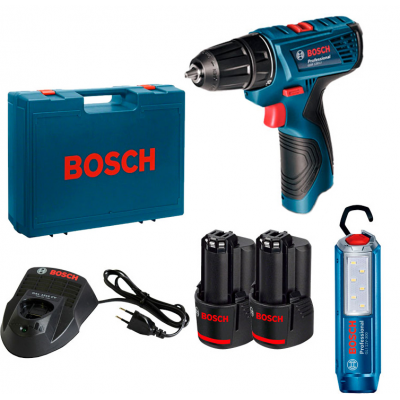 Аккумуляторная дрель-шуруповерт Bosch GSR 120-LI + фонарь (06019F7005)