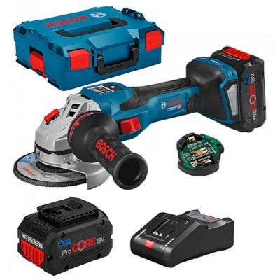 Акумуляторна кутова шліфувальна машина Bosch GWS 18V-15 SC Professional, 2 акб 18V 8 Ah (06019H6101) Акумуляторна кутова шліфувальна машина Bosch GWS 18V-15 SC Professional, 2 акб 18V 8 Ah (06019H6101)