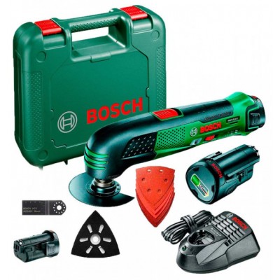 Аккумуляторный мультиинструмент Bosch PMF 10,8 LI, 2 акб 2 Ah + 1 акб 1,5 Ah (0603101926A)
