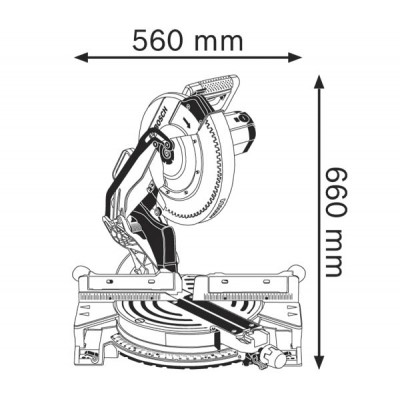 Пила торцовочная Bosch GCM 12 JL Professional (0601B21100)