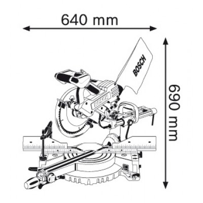 Пила торцовочная с протяжкой Bosch GCM 10 SD (0601B22508)