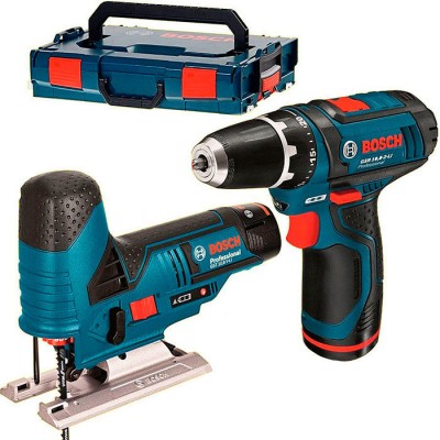 Набор Bosch шуруповерт GSR 12V-15 + лобзик GST 12V-70 з/у GAL 1230 CV + 2 x акб GBA 12V 2 A чемодан L-boxx (0615990G08)
