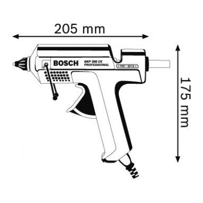 Клейовий пістолет Bosch GKP 200 CE (0601950703)