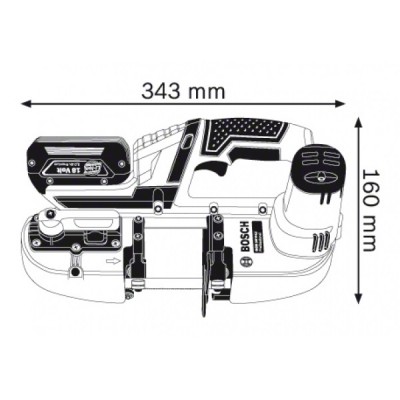 Аккумуляторная ленточная пила Bosch GCB 18 V-LI (каркас) (06012A0300)