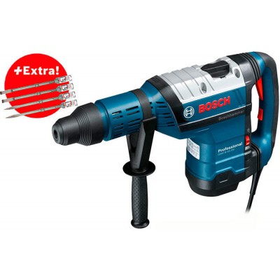 Перфоратор Bosch GBH 8-45 DV + 4 зубила SDS-Max + чемодан (0615990J8M)