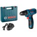Аккумуляторная дрель-шуруповерт Bosch GSR 120-LI + з/у AL 1115 CV + 1 x акб GBA 12V 1.5 Ah + чемодан (06019F7000)