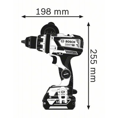 Аккумуляторная дрель-шуруповерт Bosch GSR 18V-85 C Professional Solo (06019G0102)