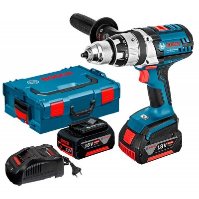 Аккумуляторная дрель-шуруповерт Bosch GSB 18 VE-2-LI, 2 акб + L-Boxx 136 (06019D9300)