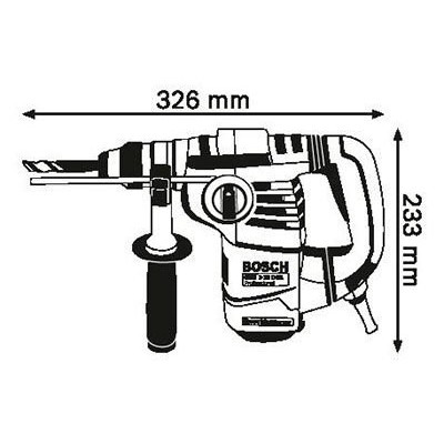 Перфоратор Bosch GBH 3-28 DRE + чемодан + насадка пылеудаления GDE 16 Plus (061123A000G)