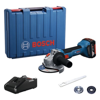 Акумуляторна безщіткова кутова шліфувальна машина Bosch GWS 18V-8 (06019N9021) валіза (Standard - 1 аку 4Ah та ЗП)