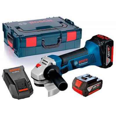 Аккумуляторная угловая шлифмашина Bosch GWS 18-125 V-LI (L-boxx)
