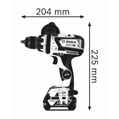 Аккумуляторная ударная дрель-шуруповёрт Bosch GSB 18V-85 C Professional (06019G0302)