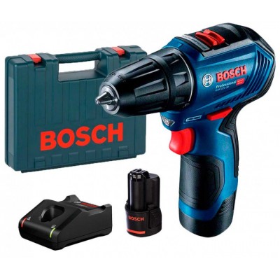 Безщітковий шуруповерт Bosch GSR 12V-30 Professional 2 акб GBA 12V 2 Ah з/в GAL 12V-40 валіза (06019G9000)
