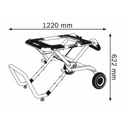Пересувний робочий стіл Bosch GTA 60 W Professional (0601B12000)