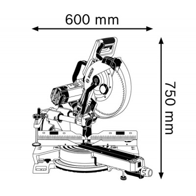 Пила торцювальна з протяжкою Bosch GСM 12 SDE (0601B23100)