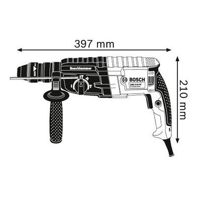 Перфоратор Bosch GBH 240 F + змінний патрон + набір 3 свердлів + валіза (061127300D)
