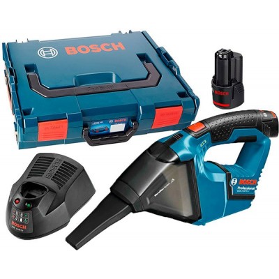 Аккумуляторный пылесос Bosch GAS 12 V Professional з/у GAL 1230 CV + 2 x акб GBA 12V 2 Ah + чемодан L-boxx (06019E3022)