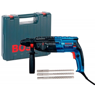 Перфоратор Bosch GBH 240 + набор 3 буров + чемодан (061127210D) Перфоратор Bosch GBH 240 + набор 3 буров + чемодан (061127210D)