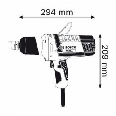 Імпульсний гайковерт Bosch GDS 18 E Professional (0601444000)