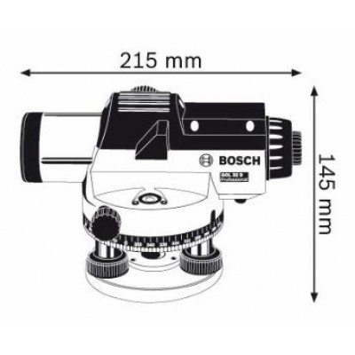 Оптический нивелир Bosch GOL 32 D + штатив BT 160 + линейка GR 500 + чемодан (0601068502)