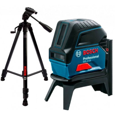 Линейный лазерный нивелир Bosch GCL 2-15 + штатив BT 150 (0601066Е0D)