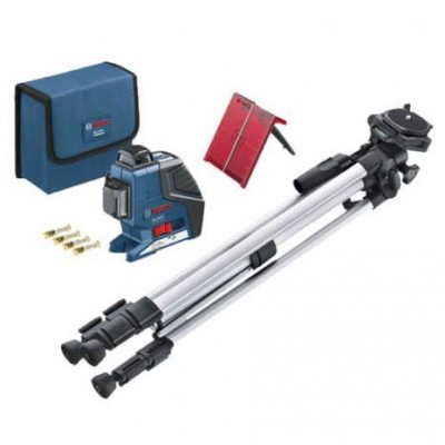 Линейный лазерный нивелир Bosch GLL 3-80 + штатив BT 150 (0601063S08)