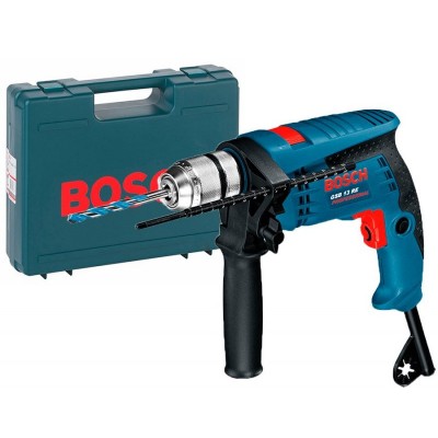 Дрель ударная Bosch GSB 13 RE БЗП + чемодан (060121710C)