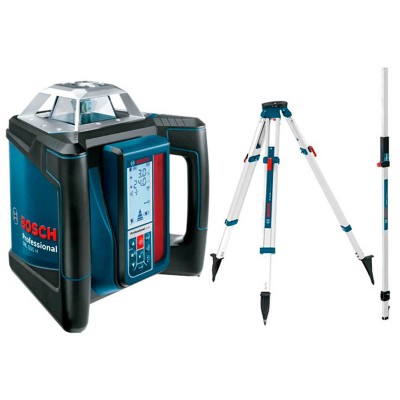 Лазерный нивелир Bosch GRL 500 H + LR 50+ пульт LR 50 + штатив BT 160 + линейка GR 500 + чемодан (06159940EE)