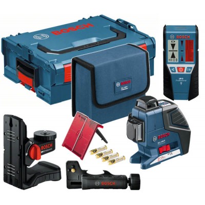 Лазерный нивелир Bosch GLL 3-80 P + держатель BM1 + приемник LR2 (L-boxx)