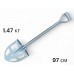 Садова лопата з отворами, 970х290х230мм. Вага 1.47кг TOMBO Silver SV21HR, HONMAMON