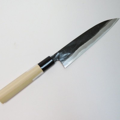 Ніж кухонний Kurouchi 165 мм, 3 мм, Shirogami steel #2, HANAKUMAGAWA (4580149741096)