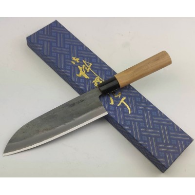 Ніж кухонний Santoku MOTOKANE 170 мм. AOGAMI Super 64HRC HONMAMON (4582243655927) Ніж кухонний Santoku MOTOKANE 170 мм. AOGAMI Super 64HRC HONMAMON (4582243655927)