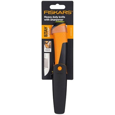 Ніж для важких робіт Fiskars з точилом (1023619)