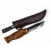 Ніж AHTI Jahti Puukko 100 мм, 80CrV2 58HRC, 100x27x3.2 мм - лезо, чохол - шкіра, BRISA