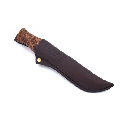 Ніж AHTI Jahti Puukko 100 мм, 80CrV2 58HRC, 100x27x3.2 мм - лезо, чохол - шкіра, BRISA