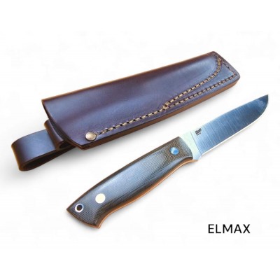 Ніж Trapper 115, (ELMAX 115х26х3,5мм, 60HRC) чохол - шкіра, руків`я - Micarta, BRISA Ніж Trapper 115, (ELMAX 115х26х3,5мм, 60HRC) чохол - шкіра, руків`я - Micarta, BRISA