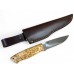 Ніж Trapper 95, (ELMAX 95х23х3,5мм, 60HRC) чохол - шкіра, руків`я - карельська береза, BRISA