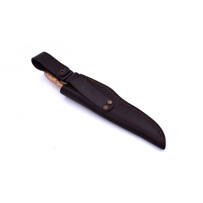 Ніж Trapper 95, (ELMAX 95х23х3,5мм, 60HRC) чохол - шкіра, руків`я - карельська береза, BRISA