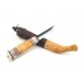 Ніж Erapuu Puukko Curly Birch 95, 80CrV2, рукоятка - оленячий ріг та карельська береза (14566)