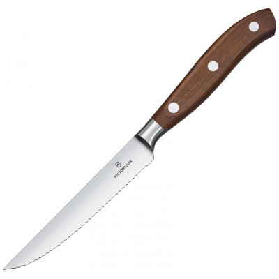 Кухонний ніж Victorinox Grand Maitre Wood Steak, 12 см (Vx77200.12WG)