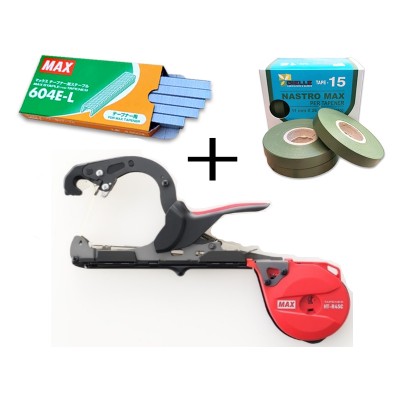 Степлер для гілок Max HT-R45C(RD) червоний + стрічка та скоби (MAX_R45C_KIT1)