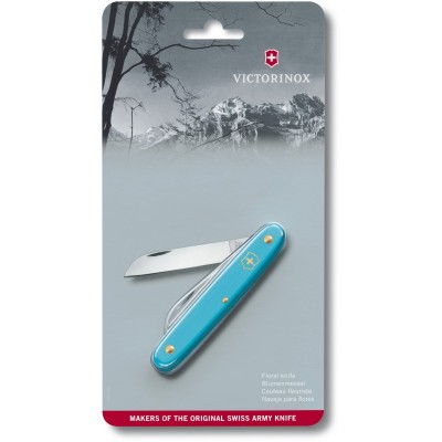 Ніж для саду Victorinox Floral Knife, 100мм/1функ/голуб мат(блістер) (Vx39050.25B1)