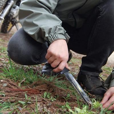 Ніж-лопатка універсальний HORI-HORI гумова рукоятка, нержавіюча сталь TOMITA, 190 мм, Nisaku (NJP800)