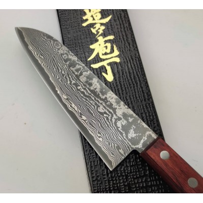 Ніж кухонний Santoku Damascus HSS R2 63 HRC (4582243650380)
