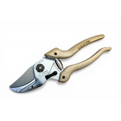 Секатор з ковадлом LOWE N8.104 Natural Series, зріз 24 мм, дерев’яні ручки з гікорі